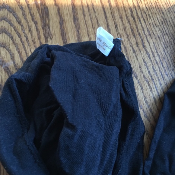 KATE SPADE Black Opaque Crystal Footed Tights S/M - Picture 3 of 6